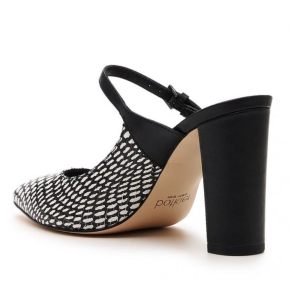 BOTKIER HANNAH MULE BLACK & WHITE SNAKESKIN SZ 10 - Picture 2 of 10